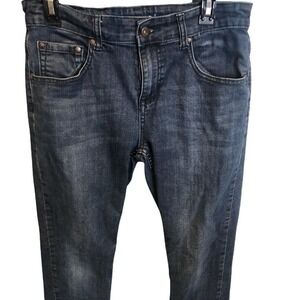 Flypaper Boy's Adjustable Waist Dark Wash Straight Leg Jeans Size 18R